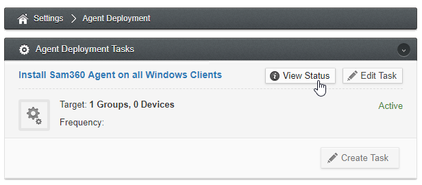 Agent deployment status